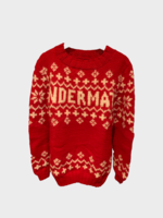 Michaela Buerger Michaela Buerger Knitwear, Multi, Wool Hand Knitted Ski Jumper In Red & White w/ Andermatt Print x TASONI Exclusive