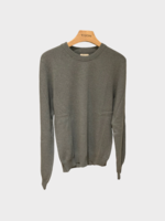Barrie Barrie Knitwear, Grey, Round Neck Pullover Cashmere Knitwear In Lochan