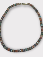 Ileana Makri Ileana Makri Necklace, Multi, 9K Yellow Gold Multi Tyres Faceted Beaded Necklace 45CM