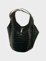Coperni Coperni Bag, Black, Croco Bucket Swipe Bag Leather In Black