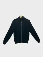 Massimo Alba Massimo Alba Knitwear, Black, Cashmere High Neck Zipped Up Bomber Jacket