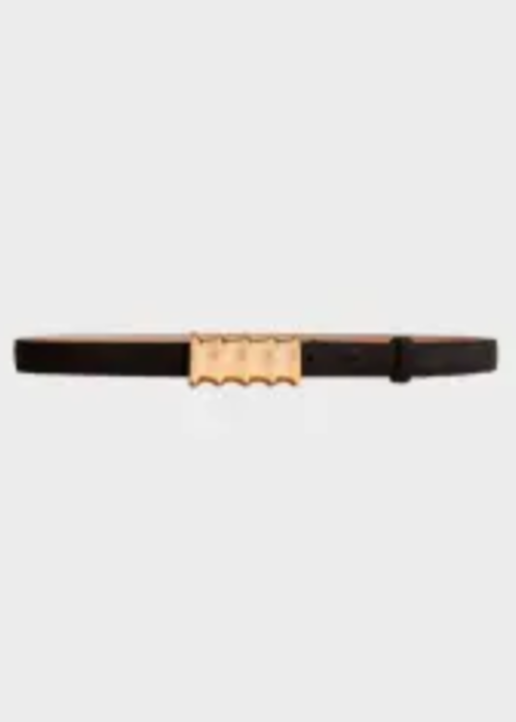 Khaite Khaite Belt, Black, Julius Suede Calfskin Small Belt In Black w/ Gold Buckle
