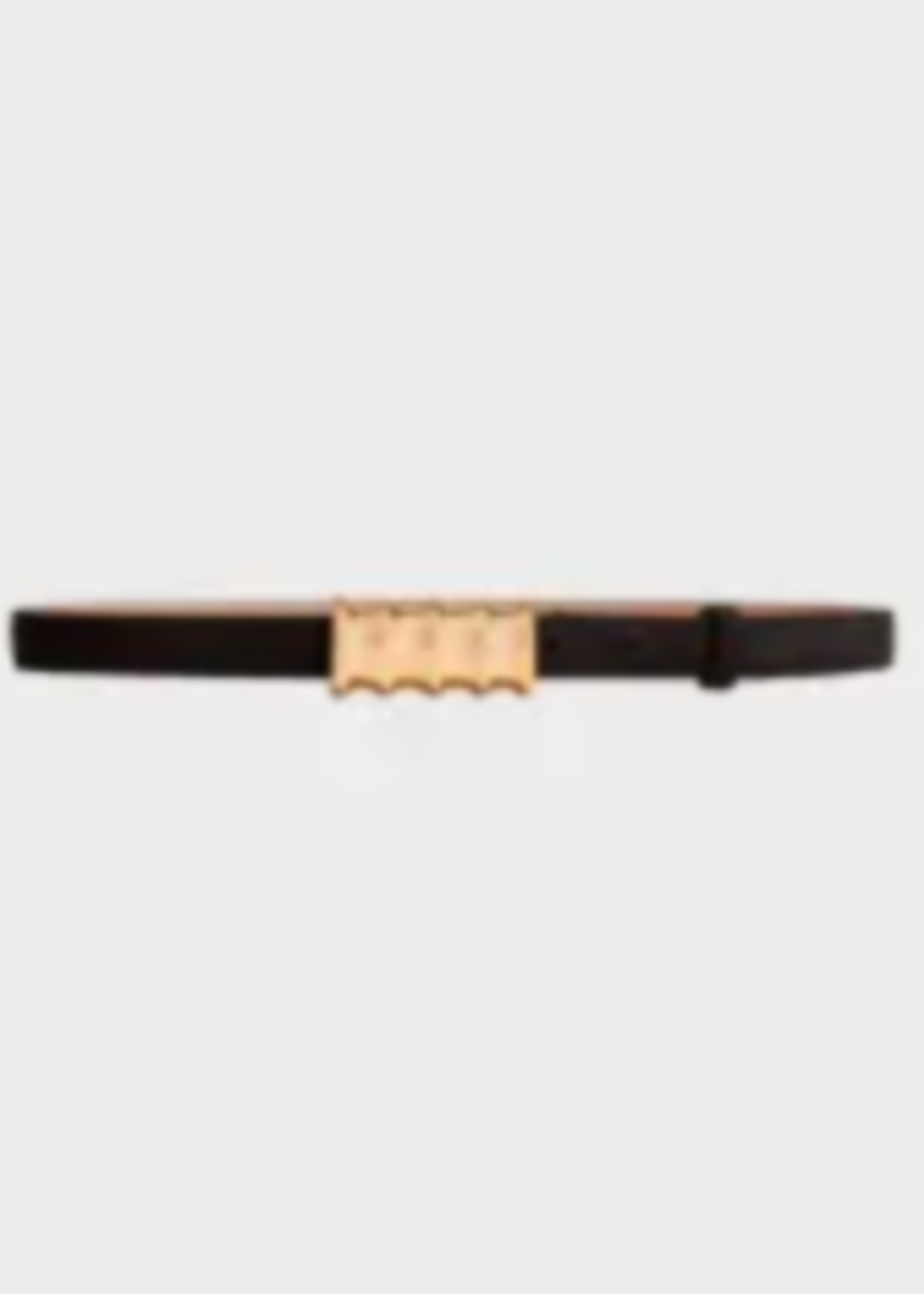 Khaite Khaite Belt, Black, Julius Suede Calfskin Small Belt In Black w/ Gold Buckle