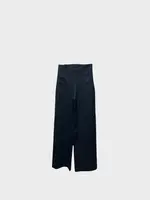 Bode Bode Trousers, Blue, Sailor Wool Wide Leg Pants in Midnight w/ Front Buttons