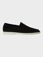Loro Piana Loro Piana Loafers, Black, Summer Walk Suede Leather Flats In Black