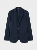 Loro Piana Loro Piana Jacket, Blue, Cotton Mix  Collared Button Up Sweater Jacket  In Blue Navy