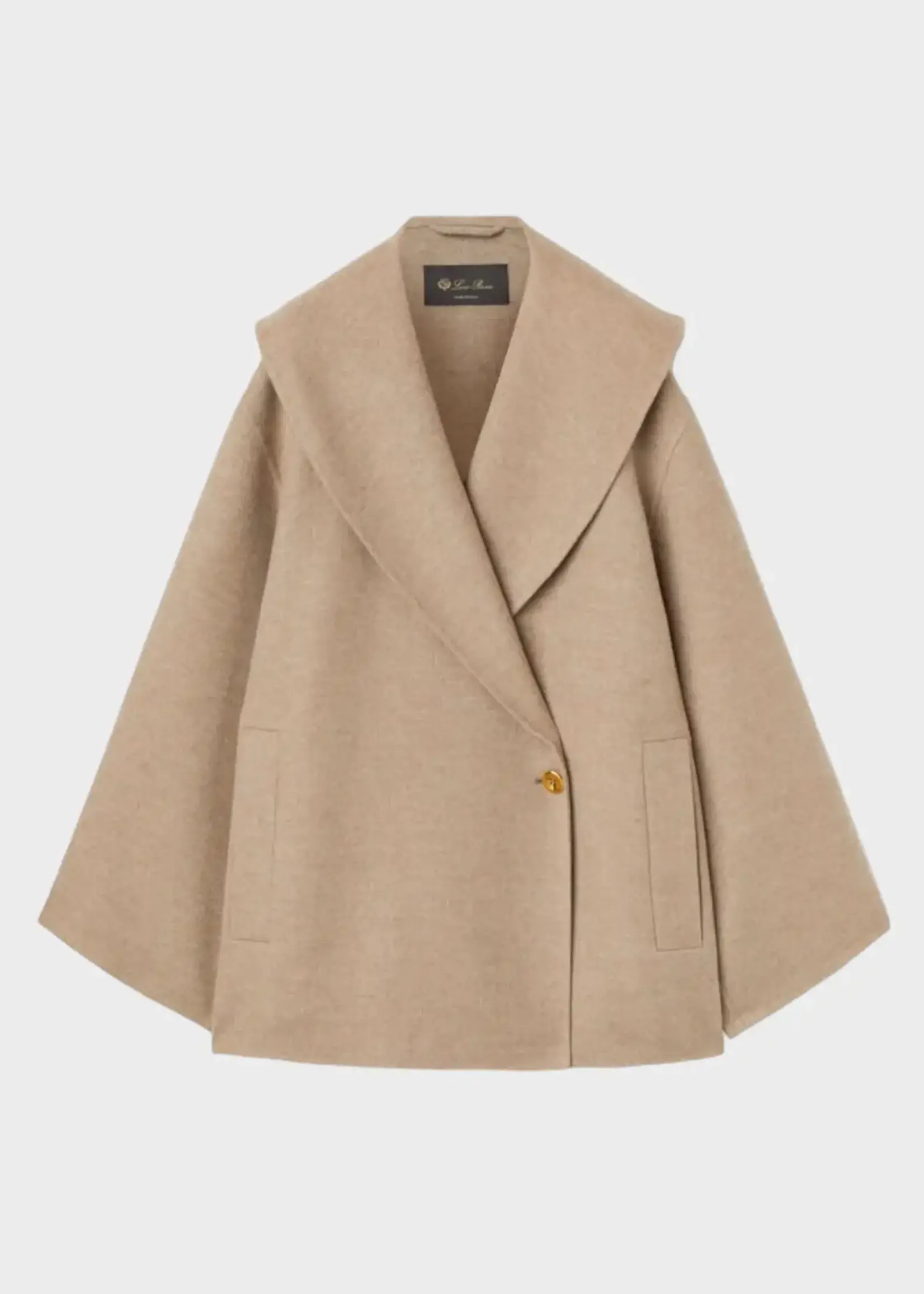 Loro Piana Loro Piana Coat, Brown, Enrique Cashmere Collared Coat in Natural Brown