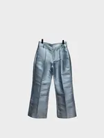 Destree Destree Trousers, Blue, Yoshi Smart High Waisted Flared Pants In Niagara Blue w/ Pleats 