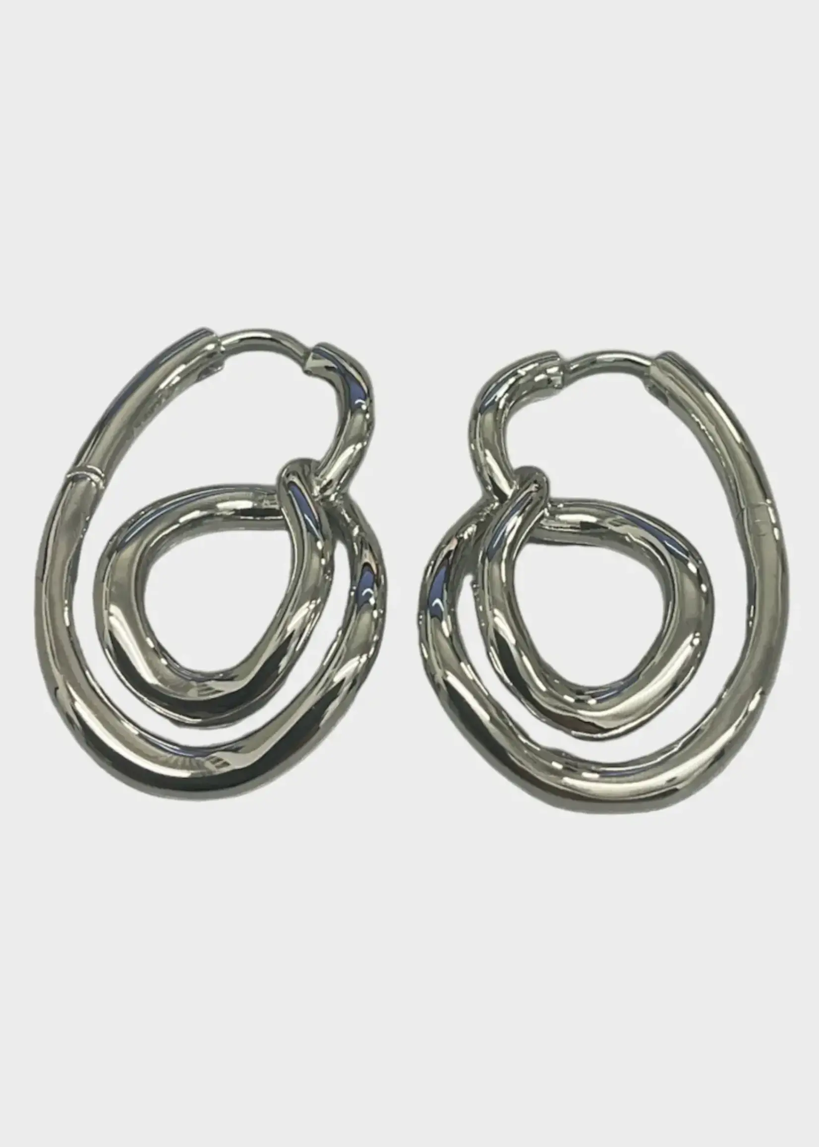 Charlotte Chesnais Charlotte Chesnais Earrings, Silver, Rhodium Sterling Silver Lasso Earrings