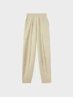 Loro Piana Loro Piana Trousers, Beige, Ashi Cashmere Elasticated Waist Pleated Pants In Hot Springs Melange w/ Side Pockets