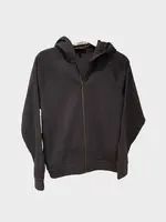 Loro Piana Loro Piana Jacket, Blue, Asago Soft Mix Cotton & Cashmere Hooded Bomber In Blue & Grey Melange