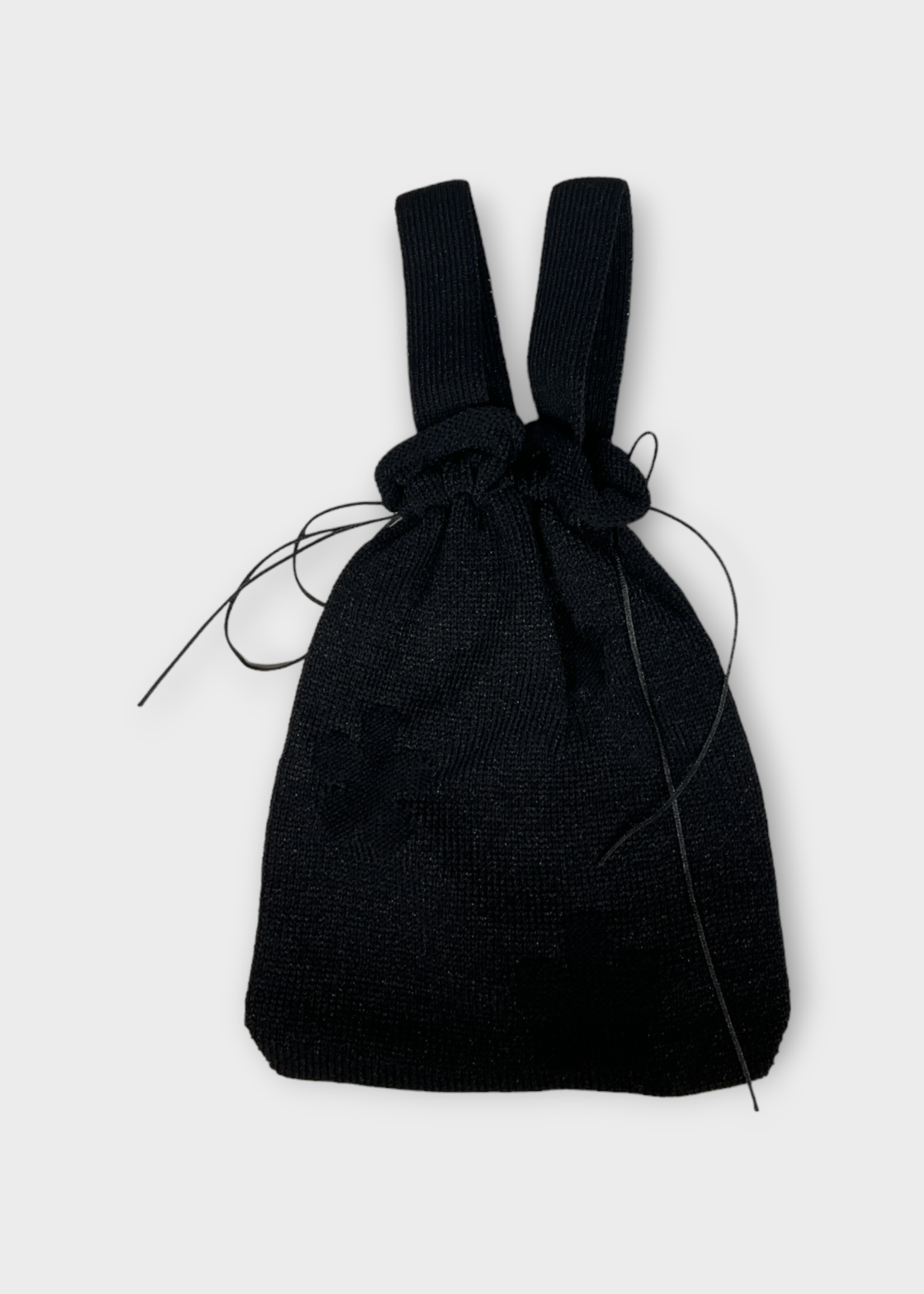 Cecilie Bahnsen Cecilie Bahnsen Bag, Black, Ute Prisma Knit Small Bag In Black w/ Handles & Bow