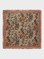 Massimo Alba Massimo Alba Scarf, Print, Cotton & Linen Stole In Summer Sand w/ Psychedelic Flower Print