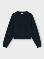Celine Celine Knitwear, Navy, Crew Neck Seamless Boxy Sweater