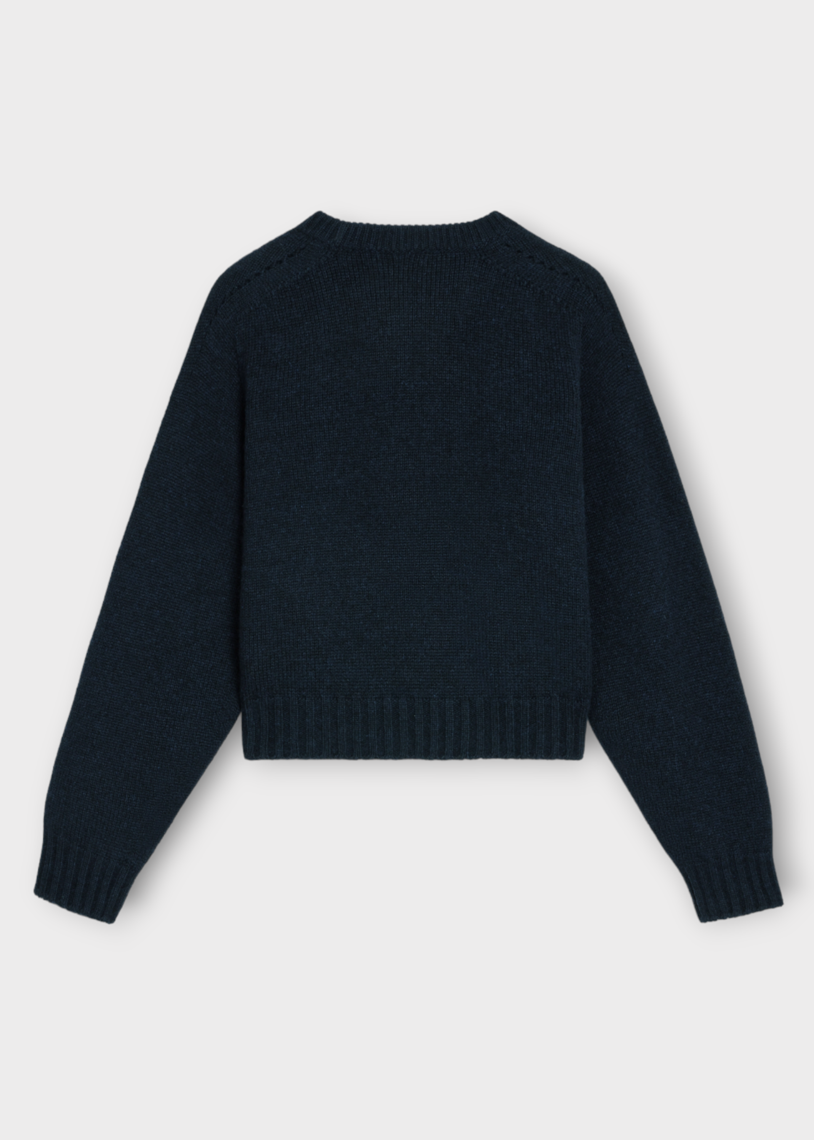 Celine Celine Knitwear, Navy, Crew Neck Seamless Boxy Sweater