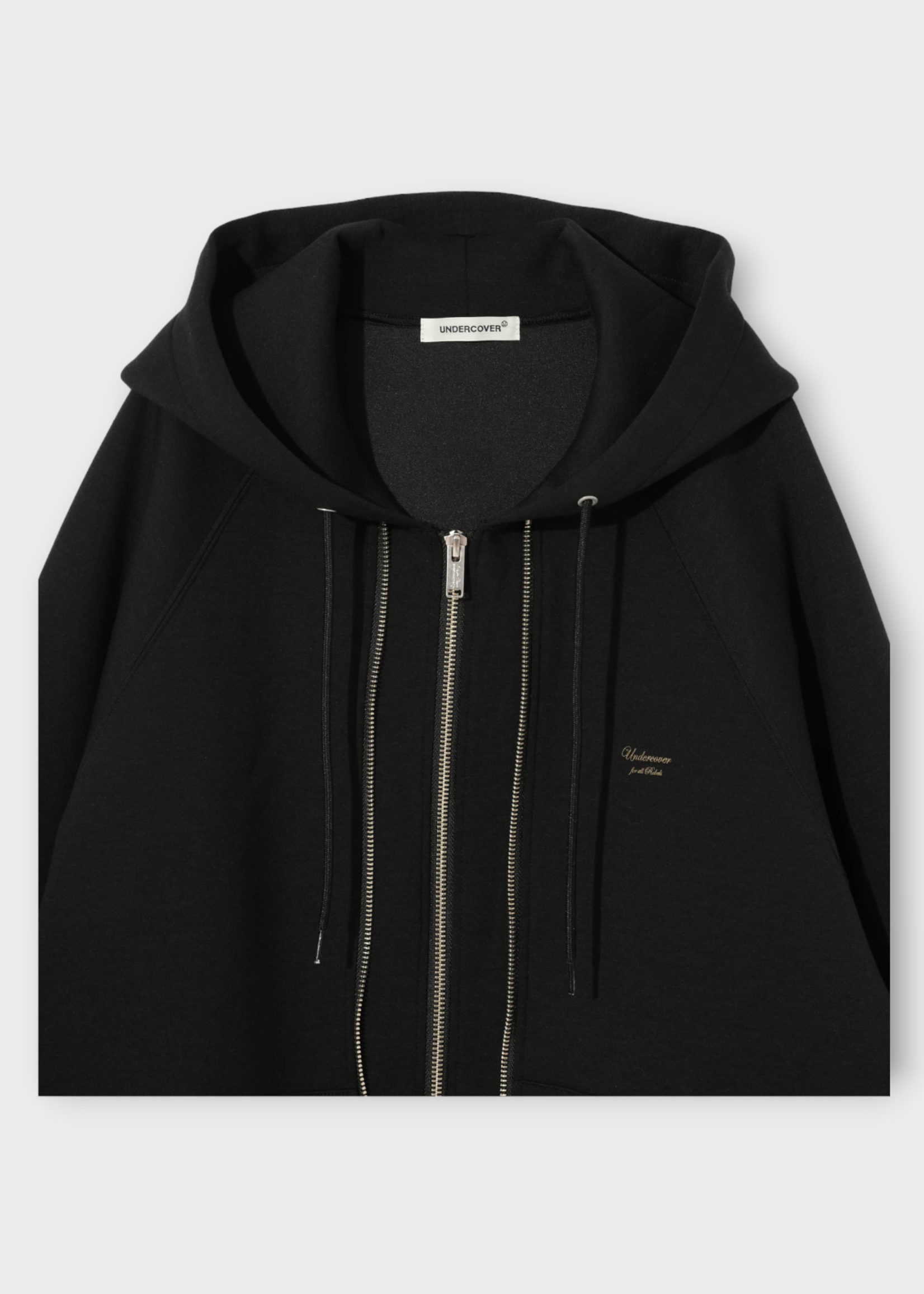 Undercover Undercover Sweatshirt, Black, Double Zip Hoodie w/ Pockets