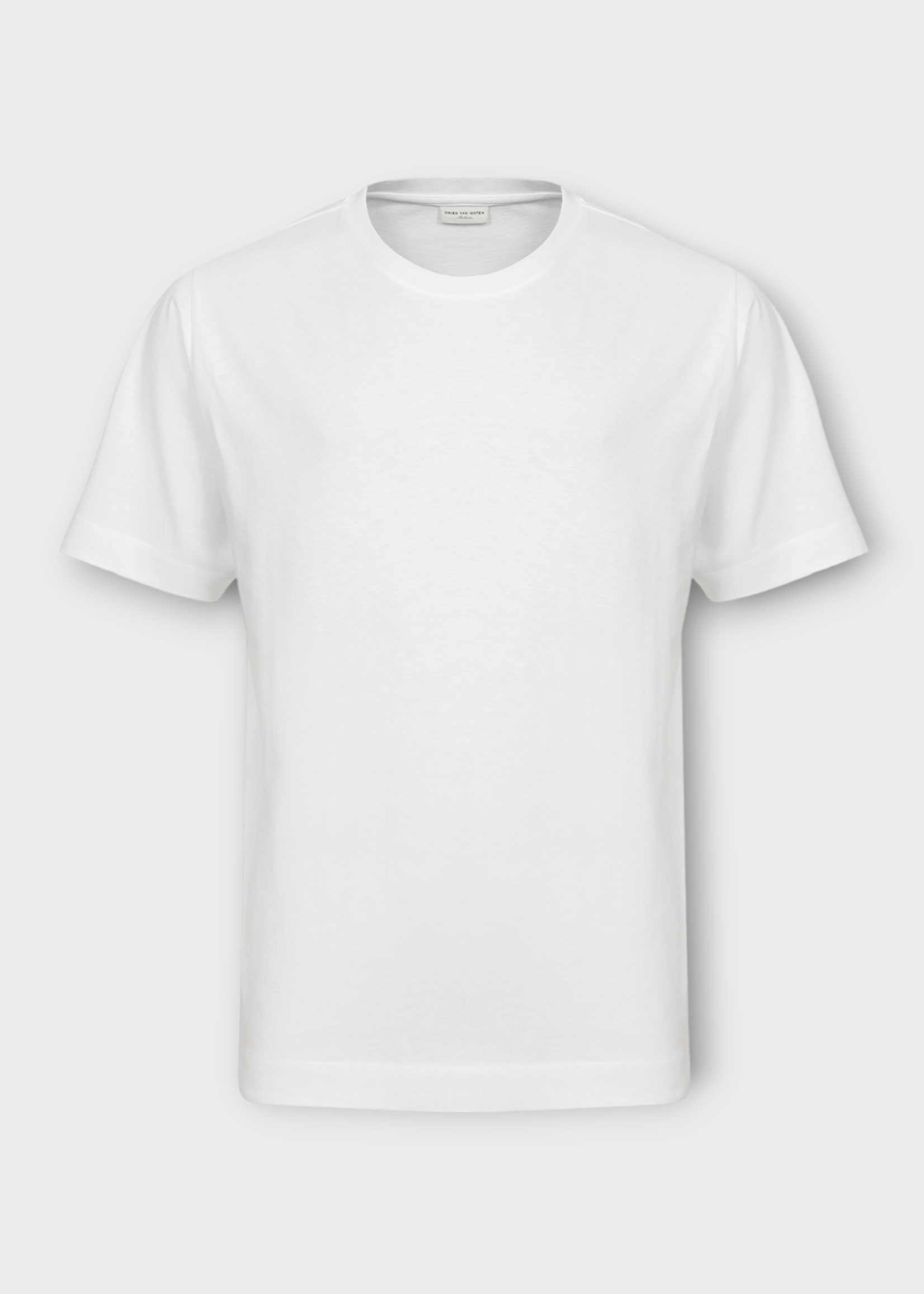 Dries Van Noten Dries Van Noten T-Shirt, White, Hertz Cotton Oversized Crew Neck Short Sleeve Jersey T- Shirt