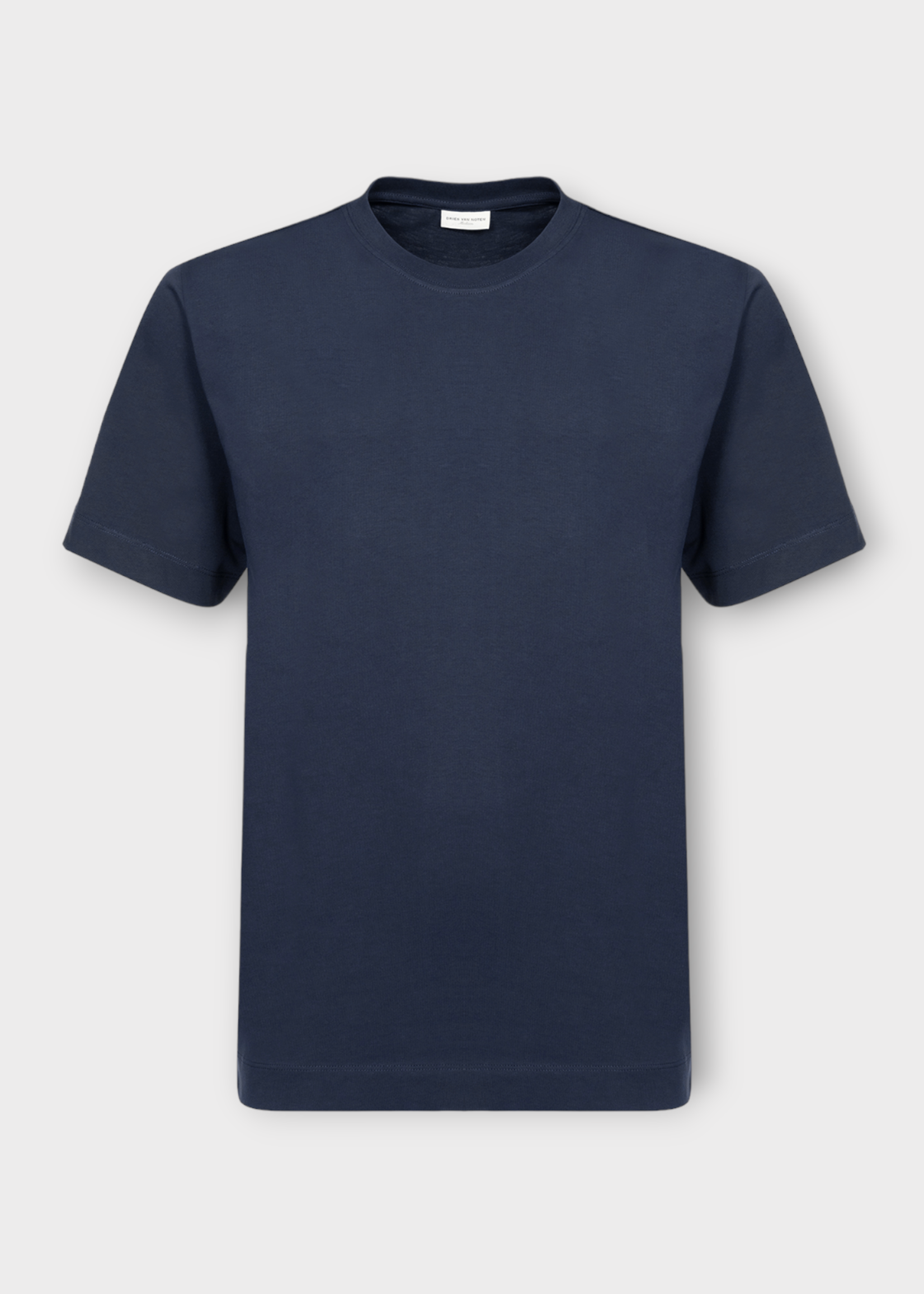 Dries Van Noten Dries Van Noten T-Shirt, Navy, Hertz Cotton Oversized Crew Neck Short Sleeve Jersey T- Shirt