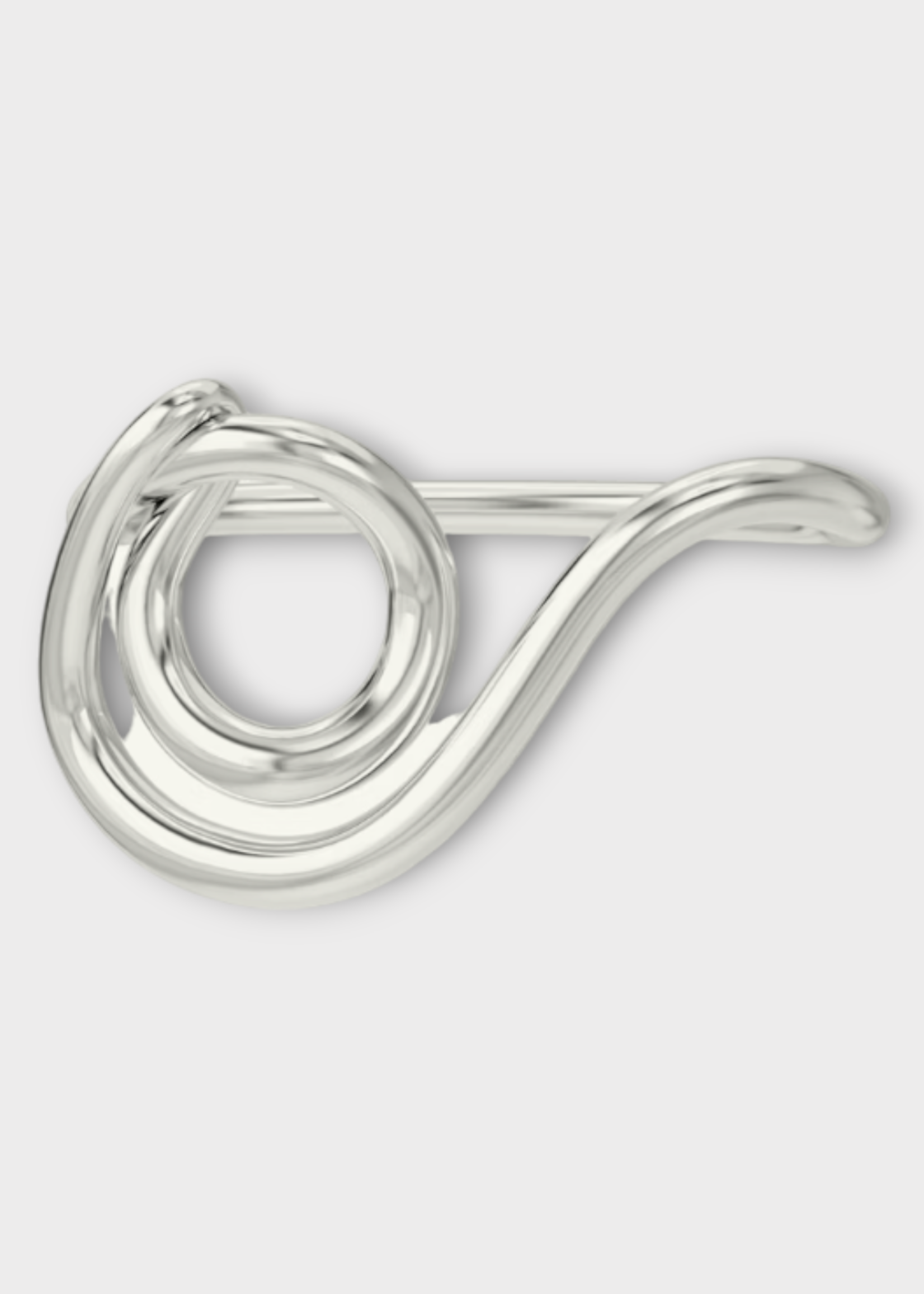 Charlotte Chesnais Charlotte Chesnais Ring, Silver, Double Lasso Rhodium Sterling Silver In Argent