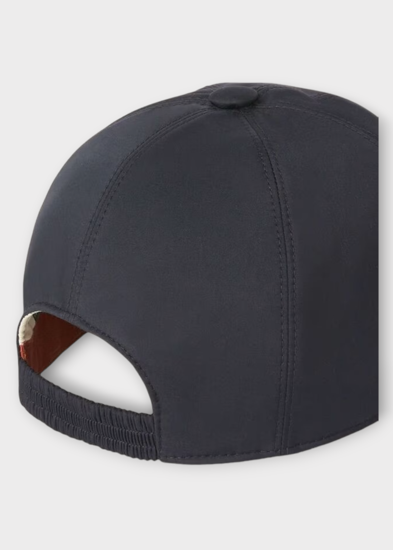 Loro Piana Loro Piana Hat, Multi, Waterproof Bicolour Baseball Cap in Navy Ocean Wave & Ivory w/ Logo Embroidery