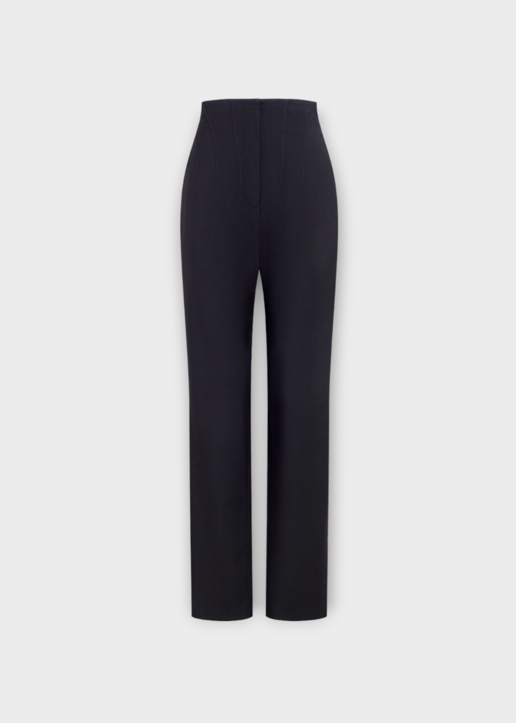 Alaia Alaia Trousers, Black, Stretch Wool High Waist Corset Pants In Noir Alaia