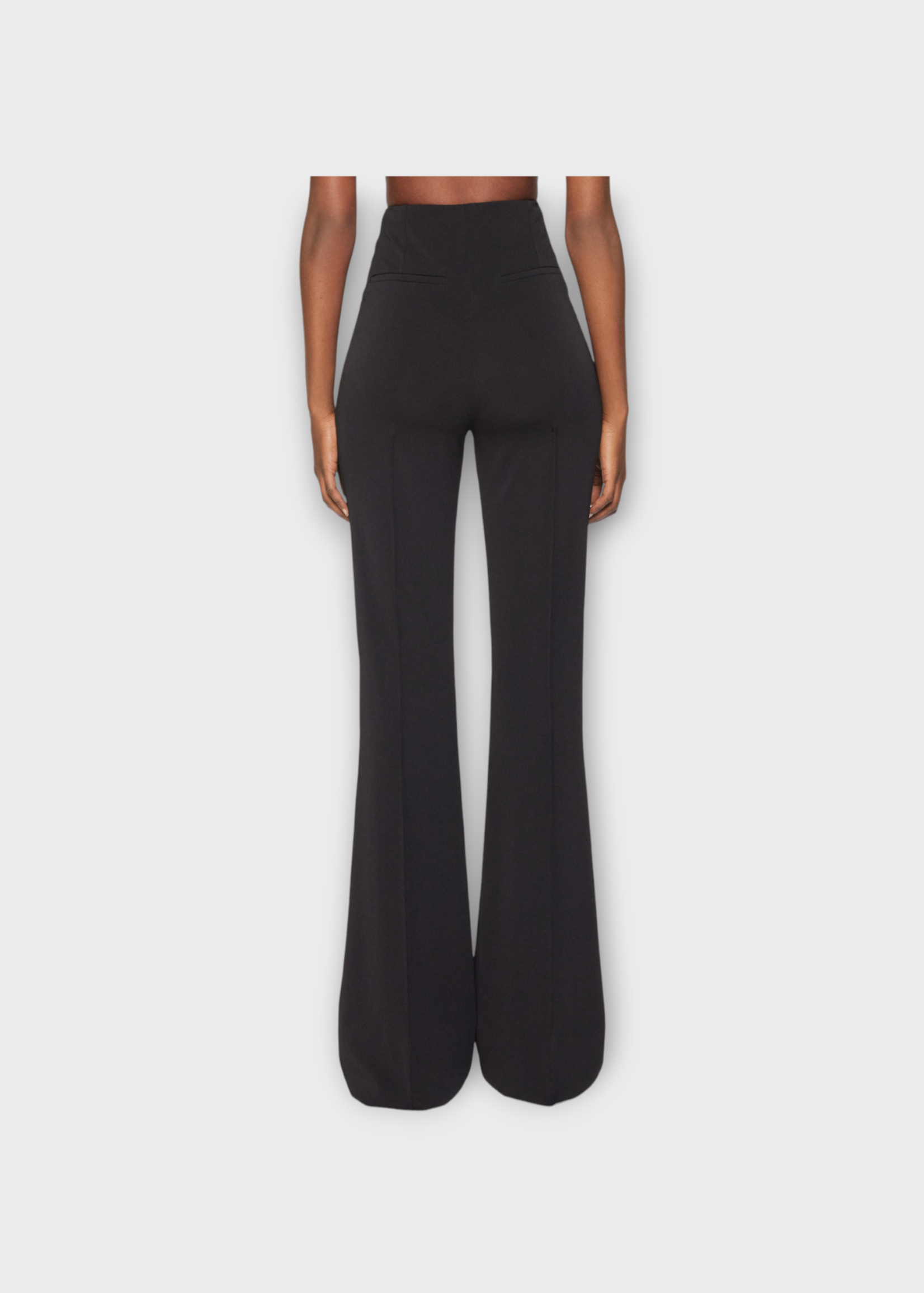 Jacquemus Jacquemus Trousers, Black, Le Pantalon Apollo Fitted High Waisted Flared Pants In Black