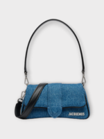 Jacquemus Jacquemus Bag, Blue, Le Petit Bambimou Denim Top Handle Puffed Shoulder Bag In Blue