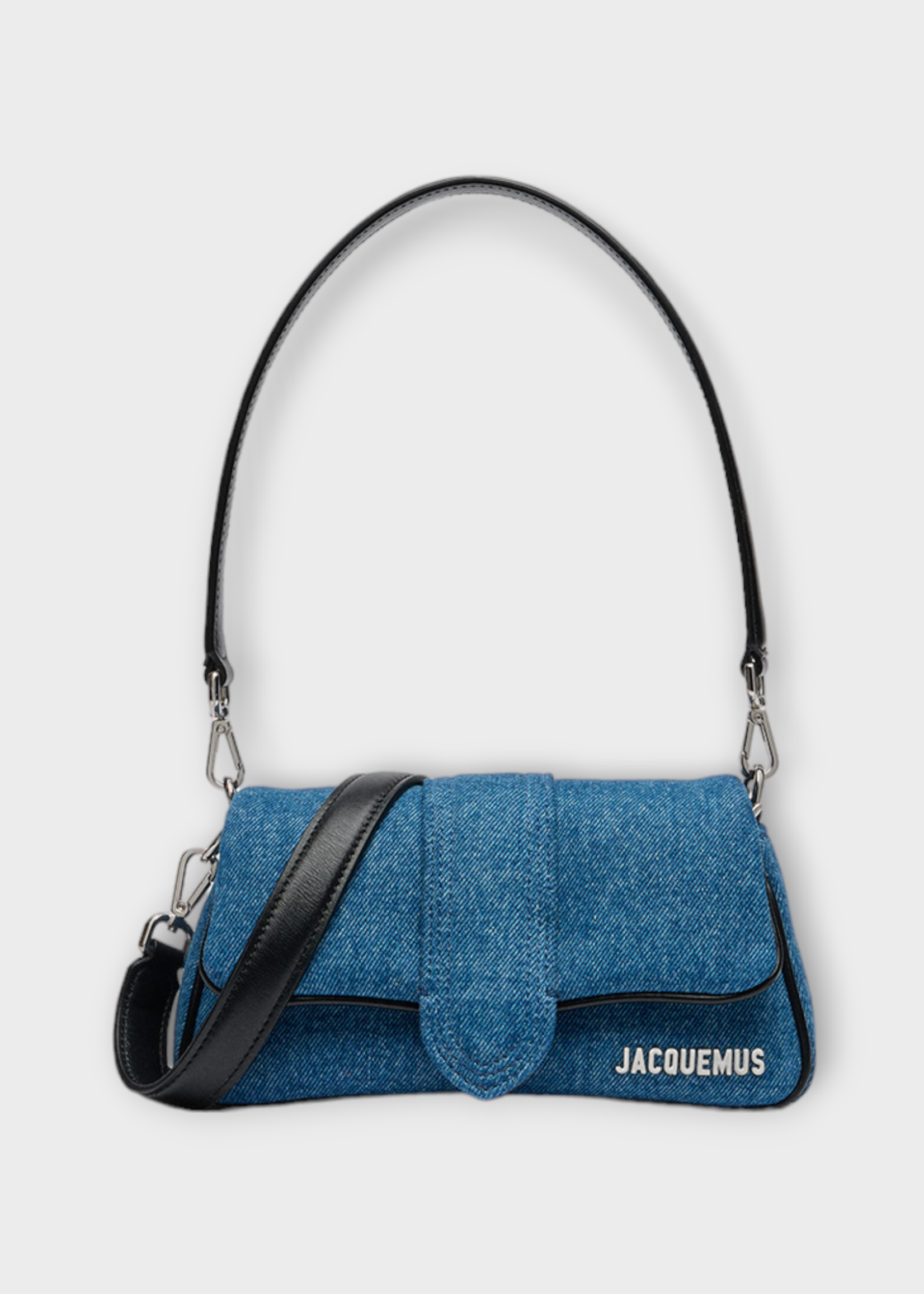 Jacquemus Jacquemus Bag, Blue, Le Petit Bambimou Denim Top Handle Puffed Shoulder Bag In Blue