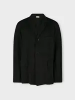 Dries Van Noten Dries Van Noten Jacket, Black, Bramptons Midweight Cotton Gabardine Dye Button Up Jacket In Midnight