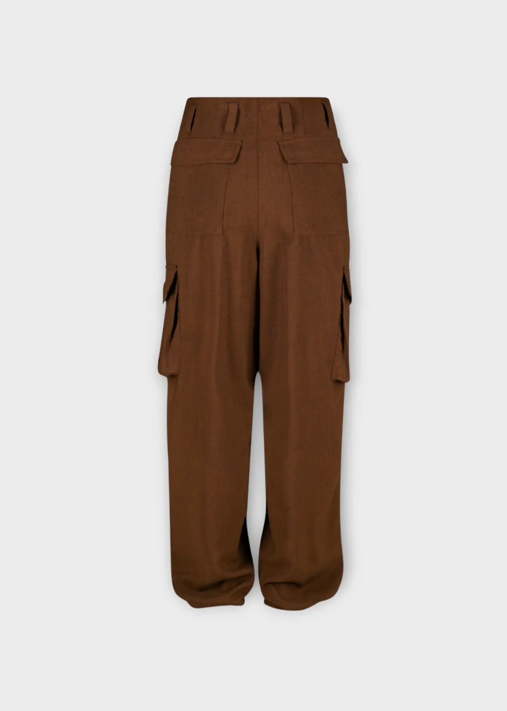 Dries Van Noten Dries Van Noten Trousers, Brown, Polkar Loose Fit High Waisted Pants In Brown w/ Side Pockets