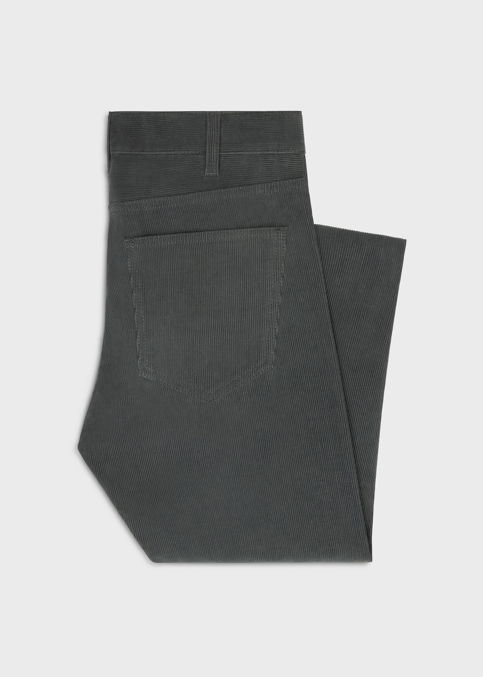 Celine Celine Trousers, Grey, Marco Cotton Corduroy Low Rise Flared Leg Jeans in Aged Corduroy Rinse