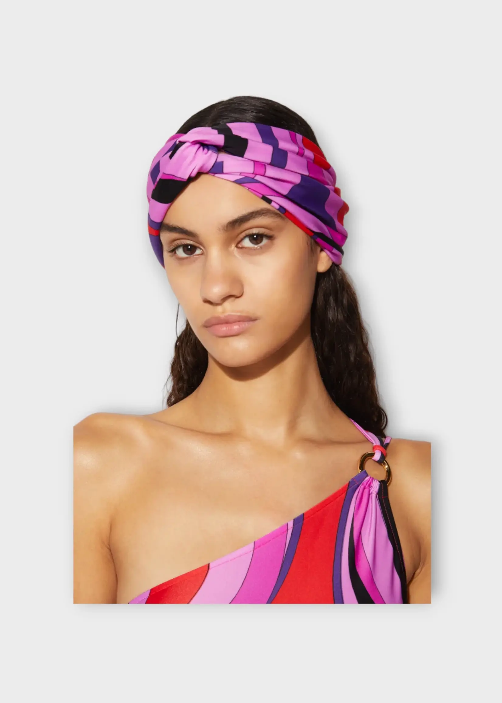 Emilio Pucci Emilio Pucci Hair Accessory, Print, Head Band in Pink & Red
