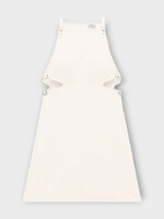 Courreges Courreges Dress, White, Slash Buckle Vinyl Sleeveless Mini Dress