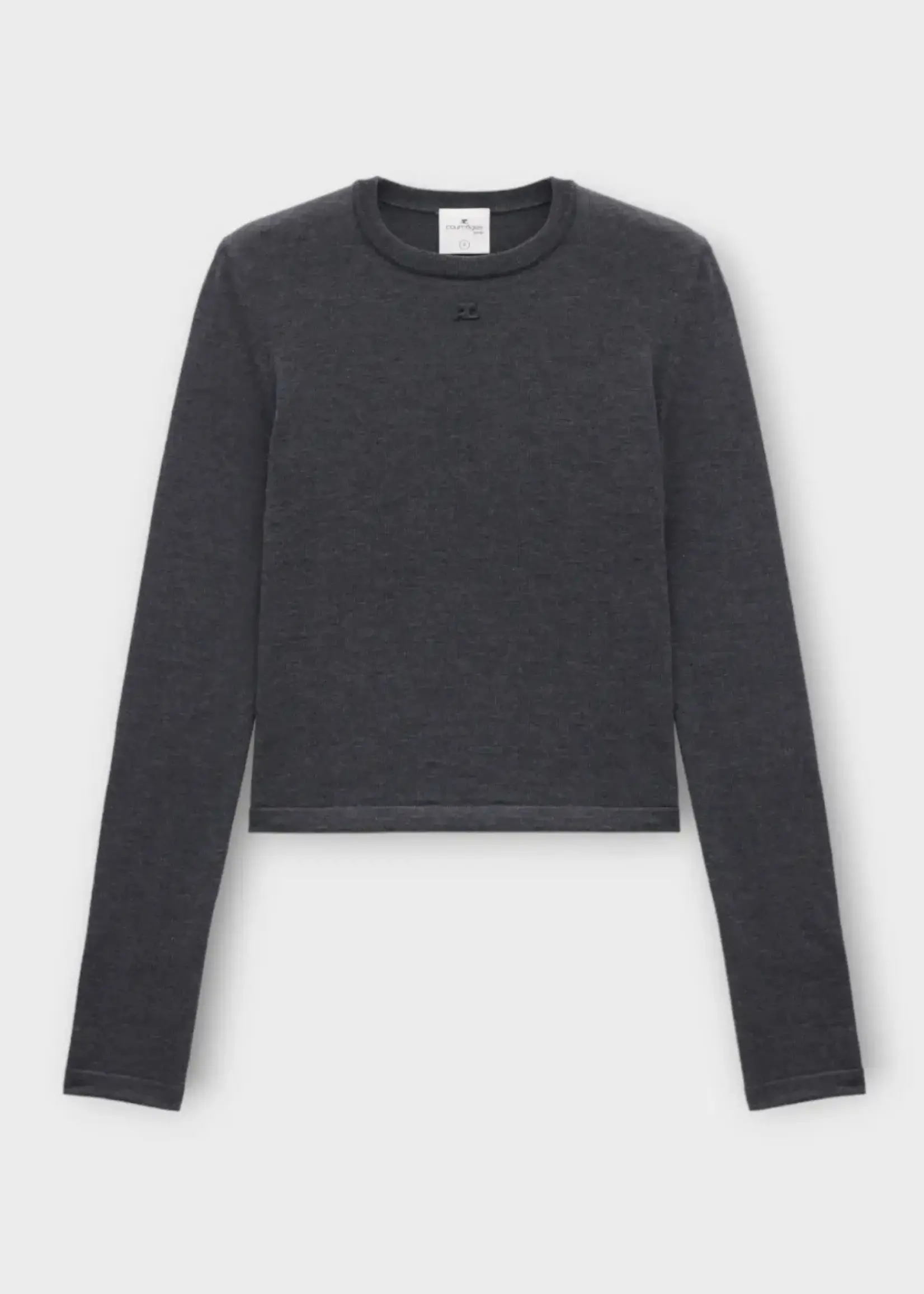 Courreges Courreges Knitwear, Grey, Light Wool Sweater In Medium Grey Melange