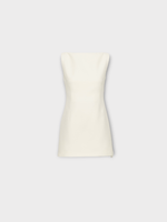 Valentino Valentino Dress, White, Solid Sleeveless Mini Dress In Ivory w/ Thin Straps