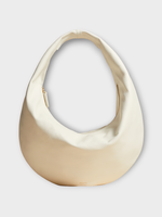 Khaite Khaite Bag, White, Olivia Medium Lambskin Top Handle Hobo Bag In Off White