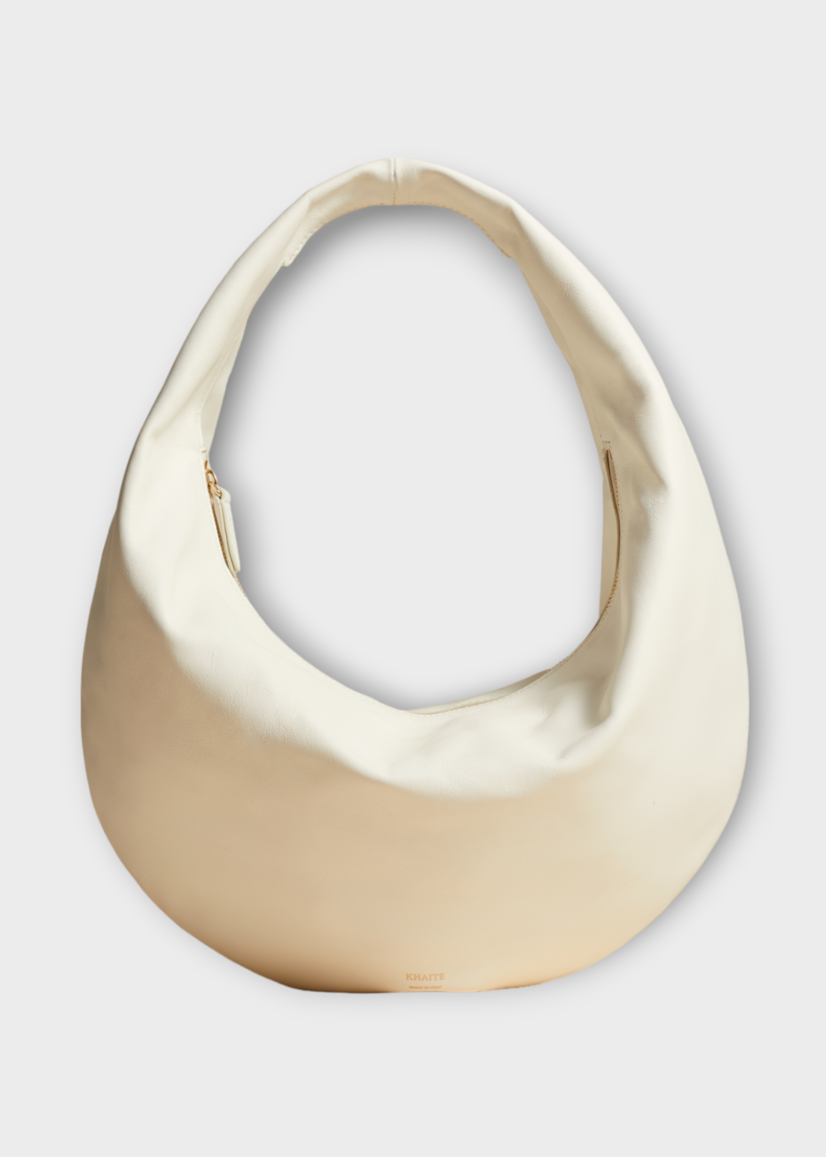 Khaite Khaite Bag, White, Olivia Medium Lambskin Top Handle Hobo Bag In Off White