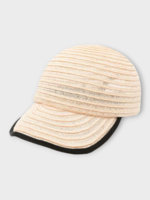 Destree Destree Hat, Black, Raymond Straw Baseball Cap in Black & Natural