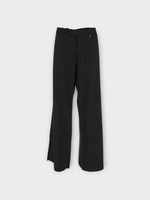 Martine Rose Martine Rose Trousers, Black, Oversized Drawcord Tailored Trouser In Black w/ Logo Embroidery