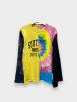 Conner Ives Conner Ives T-Shirt, Multi, Crew Neck Long Sleeve Reconstituted T-Shirt