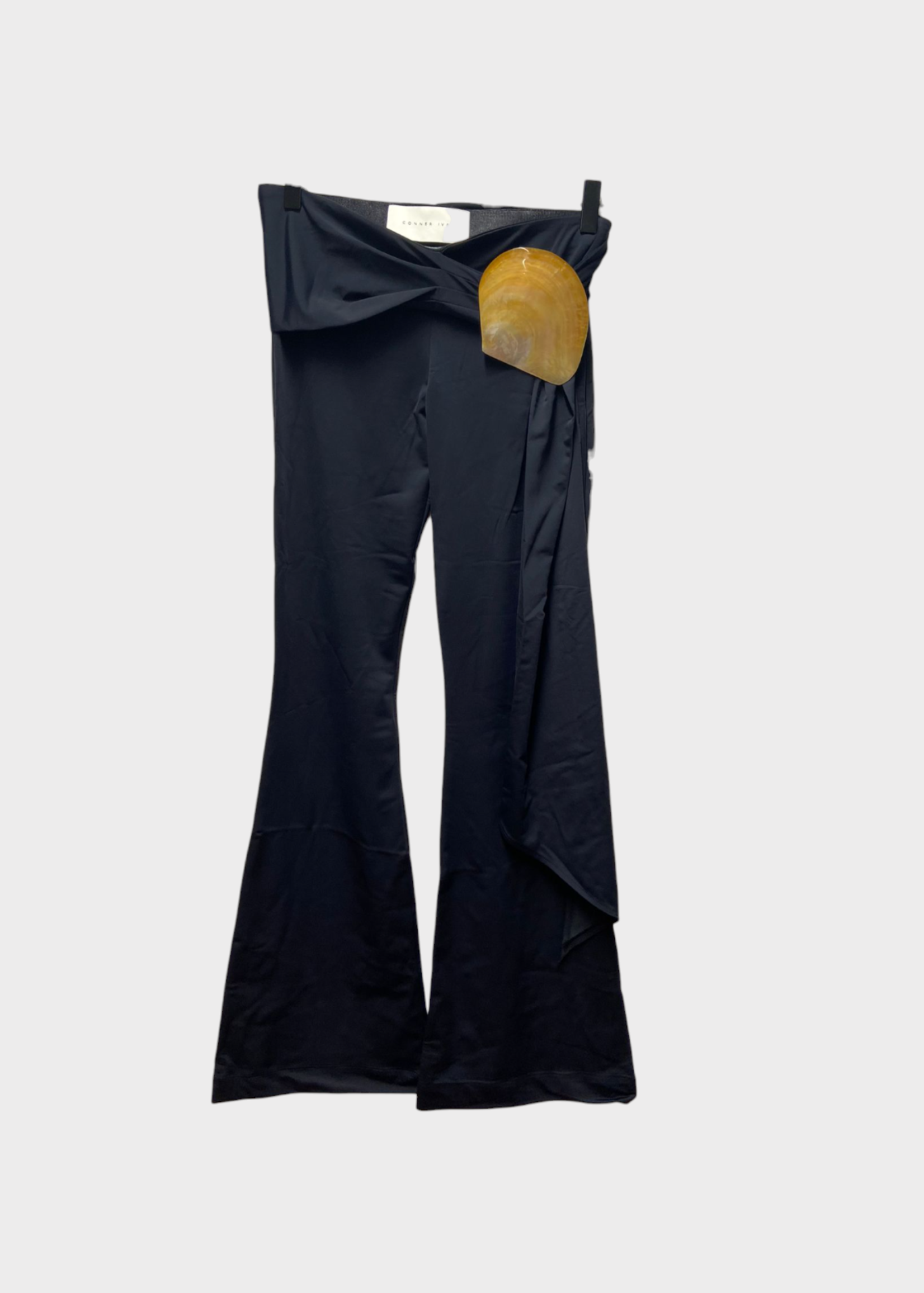 Conner Ives Conner Ives Trousers, Black, Spandex Sash Shell Bootcut Trousers