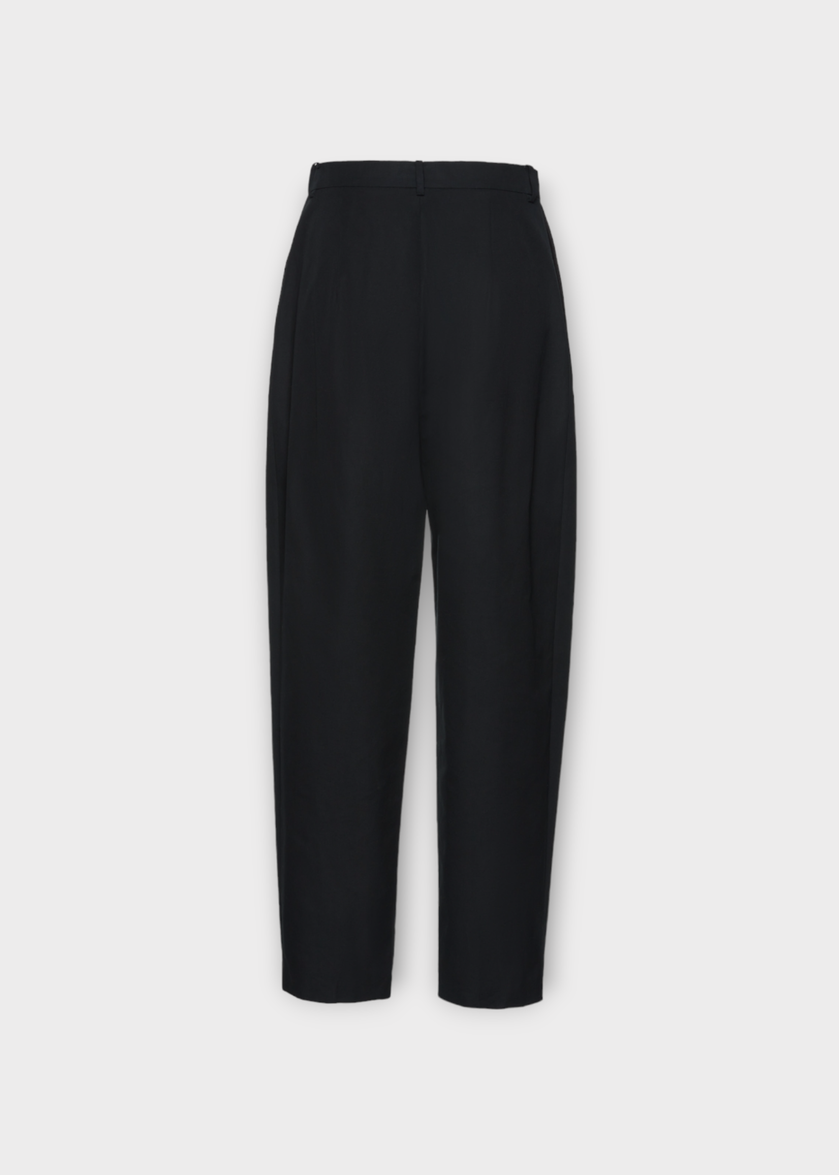 Magda Butrym Magda Butrym Trousers, Black, High Waisted Wide Leg Carrot Pants w/ Pleats