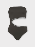 Eres Eres Swimwear, Brown, Dancing Cut Out One Piece Swimsuit In Volcan