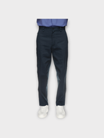 Lanvin Lanvin Trousers, Blue, Biker Twill Straight Leg Pants In Storm