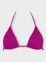 Eres Eres Swimwear, Pink, Toupie Triangle Bikini Top In Sunset & Caramelo