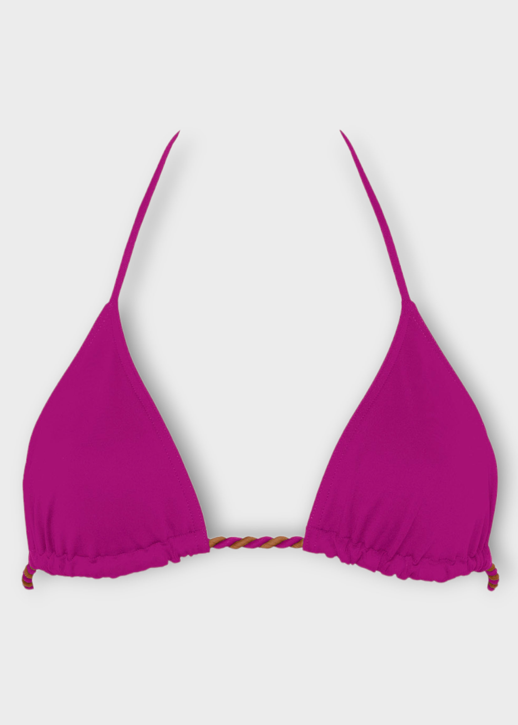 Eres Eres Swimwear, Pink, Toupie Triangle Bikini Top In Sunset & Caramelo