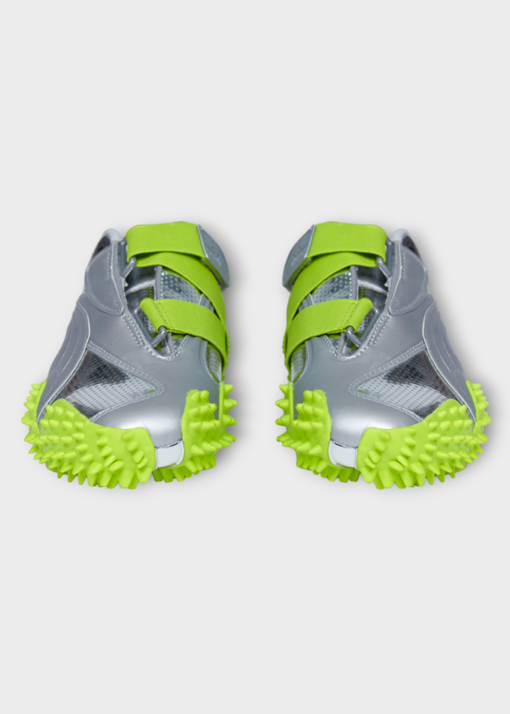 Ottolinger Ottolinger Sneakers, Silver, Puma x Ottolinger Mostro Lo Fastening Straps Sneakers In Silver & Lime