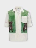 Marine Serre Marine Serre Shirt, Multi, Linen Regenerated Household Calendar Bowling Shirt In Multicolour
