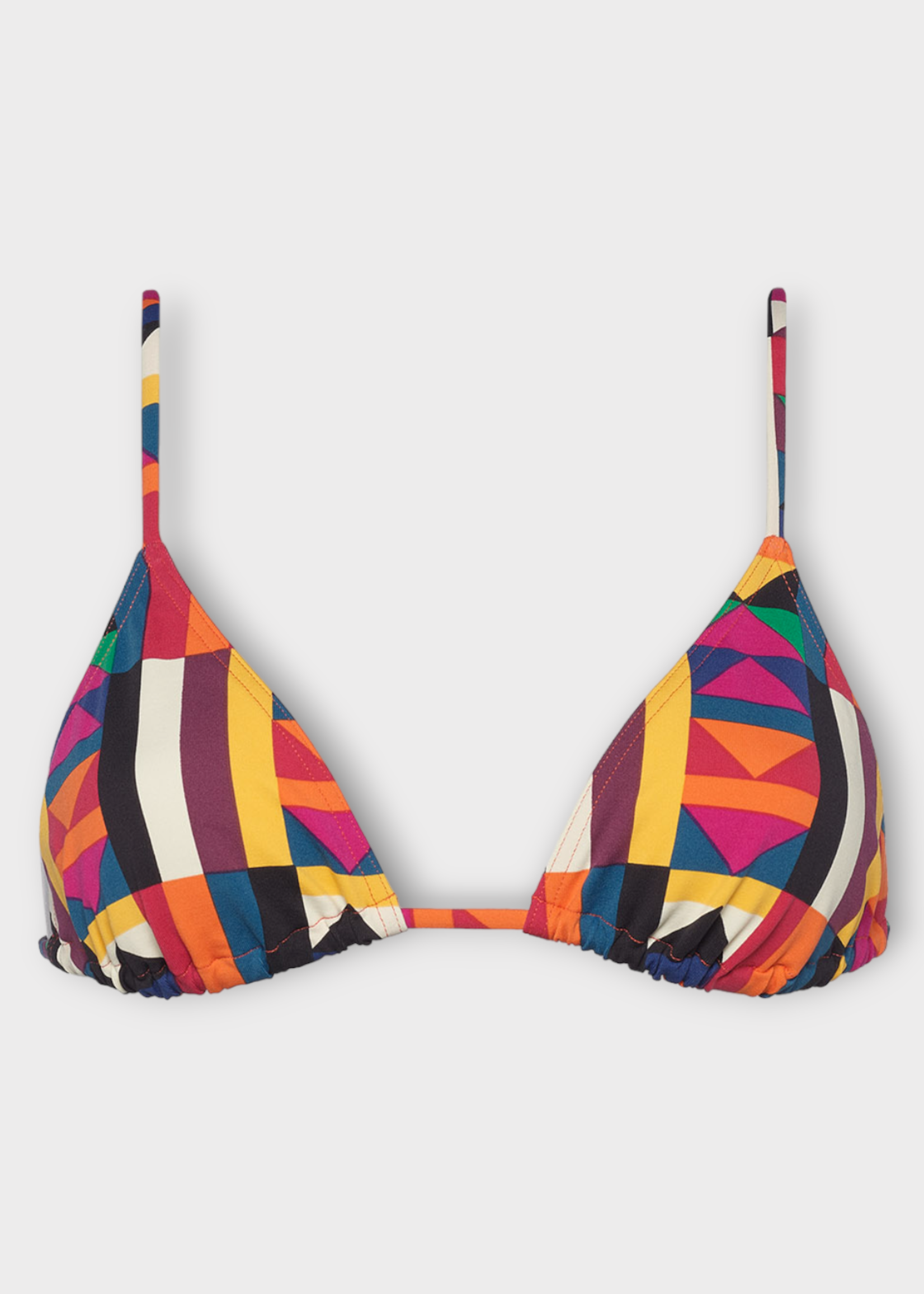 Eres Eres Swimwear, Print, Space Triangle Bikini Top In Multicolour w/ Imprime Kaleido Soleil Print
