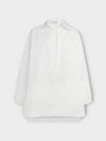 Alaia Alaia Dress, White, Plunging Neckline Colared Tunic Shirt Dress